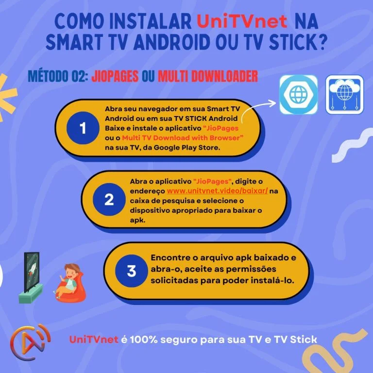 passos de instalação do unitv net metodo 2